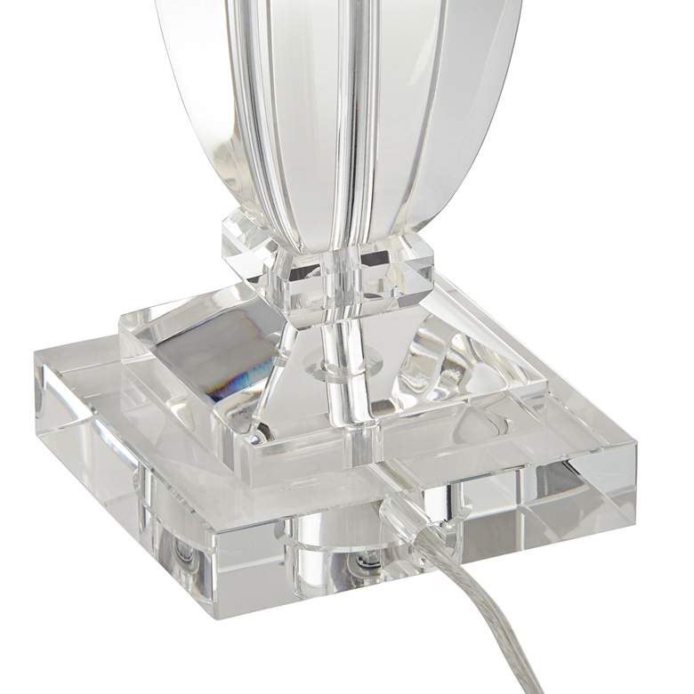 Image 7 Sherry Crystal Table Lamp with Gray Shade With USB Dimmer more views