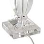 Sherry Crystal Table Lamp with Gray Shade With USB Dimmer