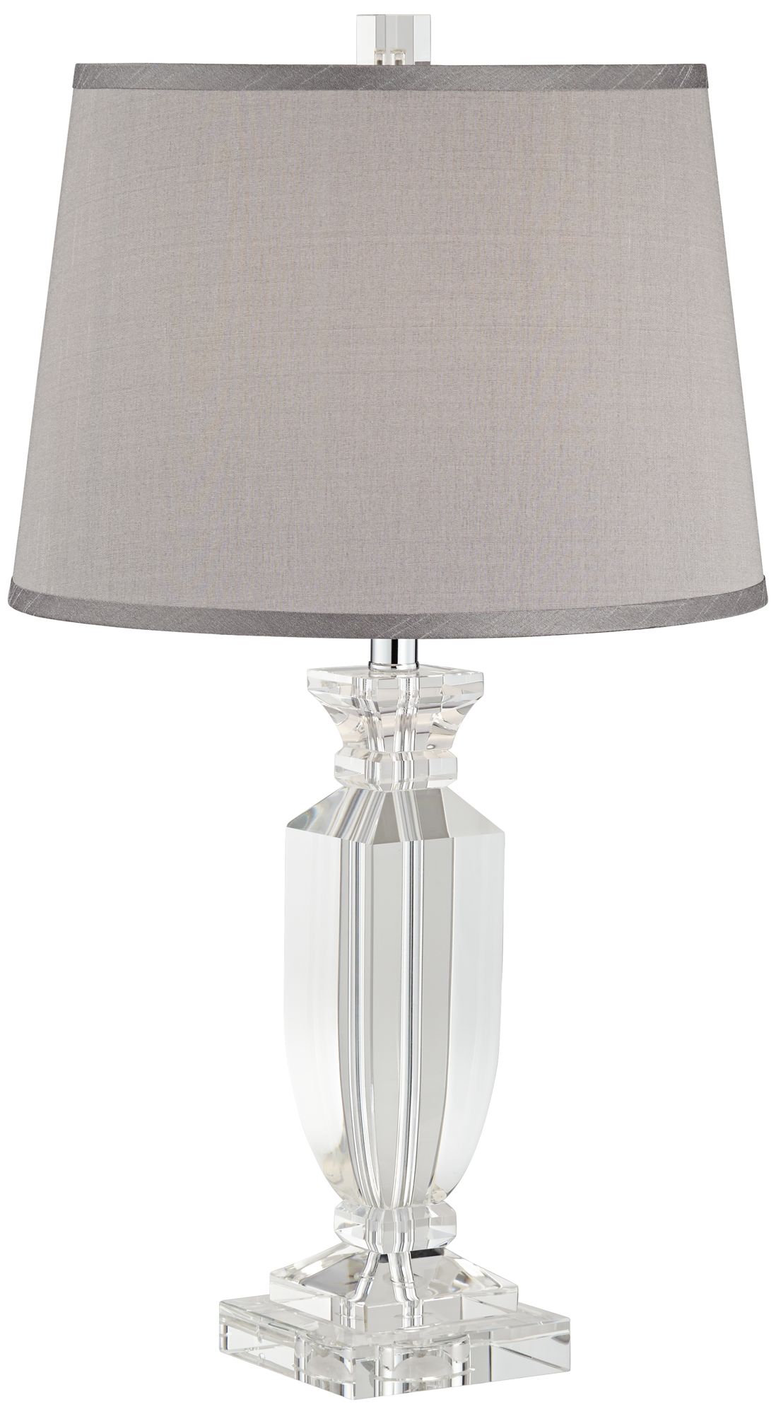 table lamp with gray shade