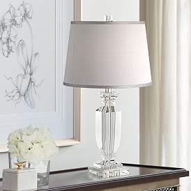 Image1 of Sherry Crystal Table Lamp with Gray Shade