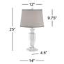 Sherry Crystal Table Lamp with Gray Shade