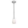 Thumbnail2 of Sherry - Glass Pendant - Rods - Brushed Steel Finish, Amber Glass Shade more views