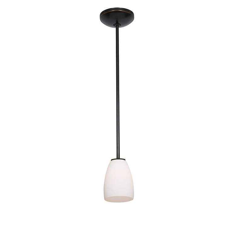 Image 2 Sherry - Glass Pendant - Rods - Oil Rubbed Bronze Finish, Amber Glass Shade more views