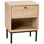 2_Sherwin 15 3/4" Wide Light Brown 1-Drawer End Table