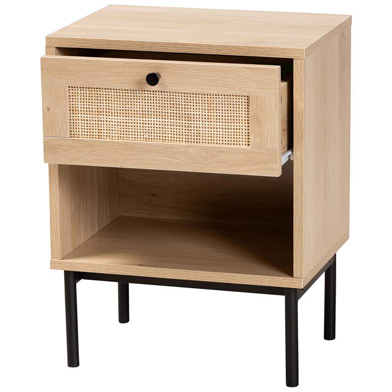 Image 7 Sherwin 15 3/4" Wide Light Brown 1-Drawer End Table more views