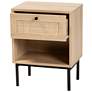 7_Sherwin 15 3/4" Wide Light Brown 1-Drawer End Table more views