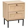 2_Sherwin 15 3/4" Wide Light Brown 2-Drawer End Table