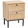 Sherwin 15 3/4" Wide Light Brown 2-Drawer End Table