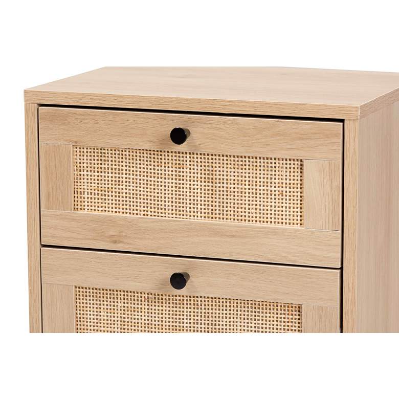 Image 4 Sherwin 15 3/4" Wide Light Brown 2-Drawer End Table more views