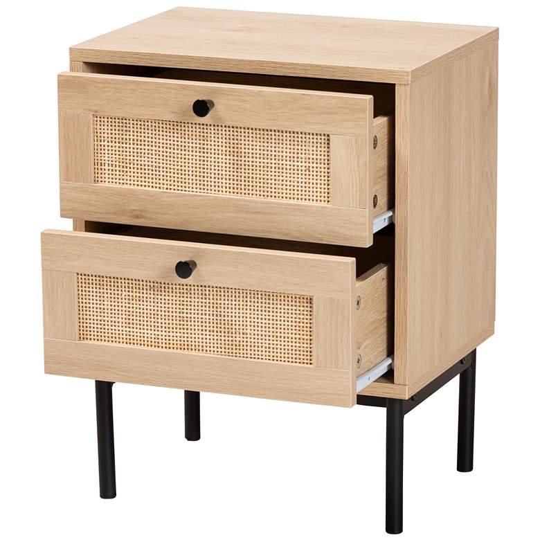 Image 7 Sherwin 15 3/4" Wide Light Brown 2-Drawer End Table more views