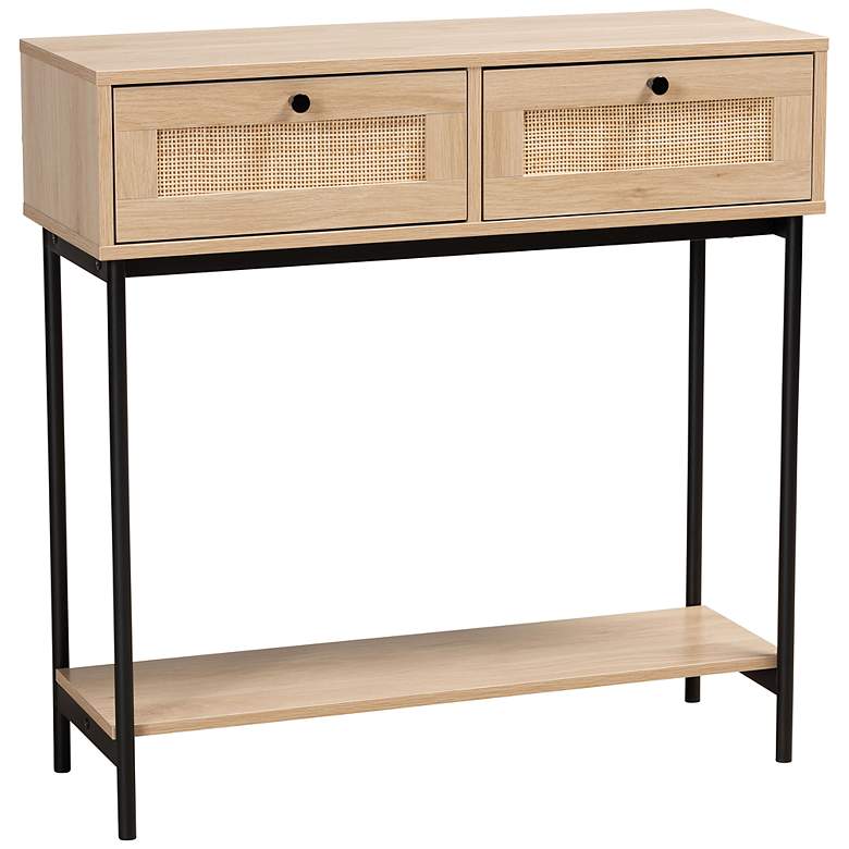 Image 2 Sherwin 31 1/2" Wide Light Brown Wood 2-Drawer Console Table