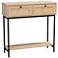 Sherwin 31 1/2" Wide Light Brown Wood 2-Drawer Console Table