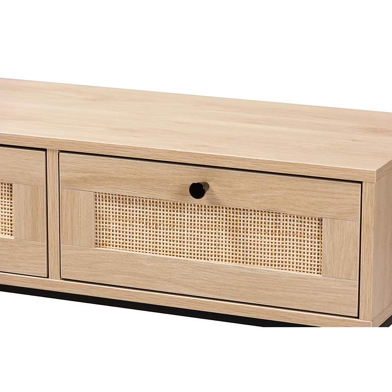 Image 3 Sherwin 31 1/2" Wide Light Brown Wood 2-Drawer Console Table more views