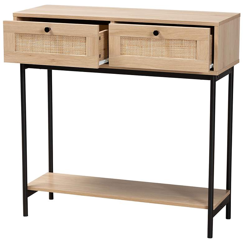 Image 6 Sherwin 31 1/2" Wide Light Brown Wood 2-Drawer Console Table more views