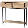 6_Sherwin 31 1/2" Wide Light Brown Wood 2-Drawer Console Table more views