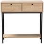 7_Sherwin 31 1/2" Wide Light Brown Wood 2-Drawer Console Table more views