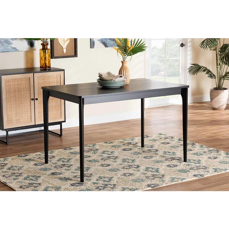 Image 1 Sherwin 47 1/4" Wide Black Rectangular Dining Table