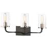 Sherwood; 3 Light; Vanity; 24 in.; Iron Black with Brushed Nickel Accents