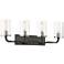 Sherwood; 4 Light; Vanity; 32 in.; Iron Black with Brushed Nickel Accents