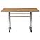 Sherwood Teak Top Aluminum Dining Table