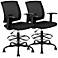 Shewsbury Black Fabric Adjustable Office Chairs Set of 2