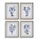 Shibori Coral 32 1/4" High Framed Print Wall Art Set of 4