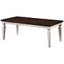 Shideler Antique White and Brown 3-Piece Coffee Table Set in scene