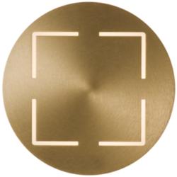 Shield 11.8&quot; Brushed Champagne Wall Mount
