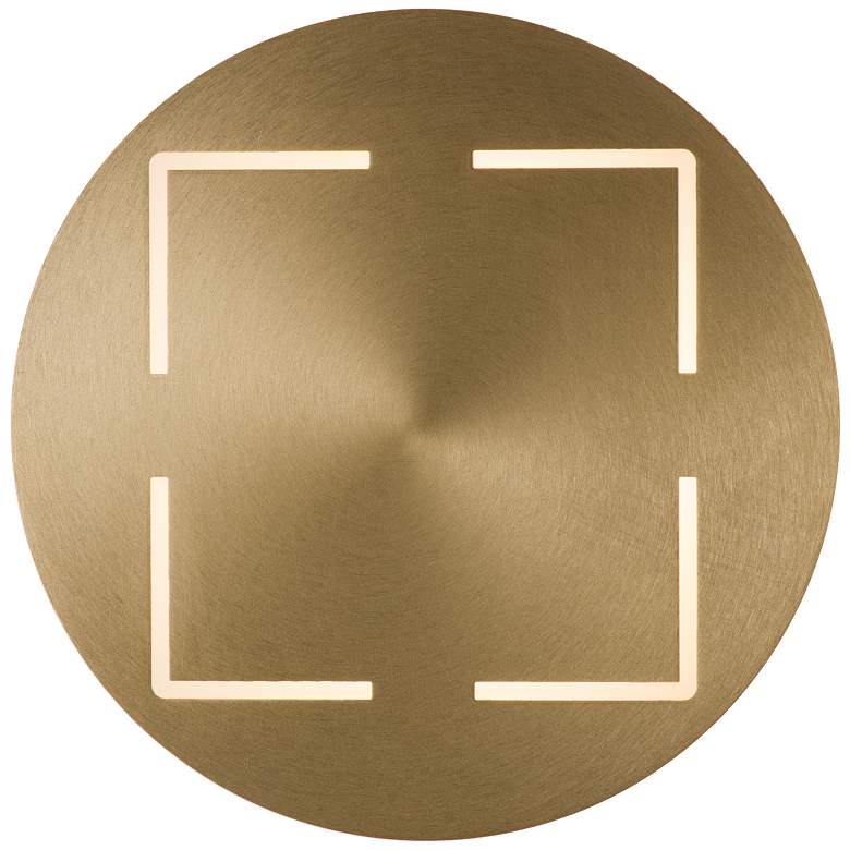 Image 1 Shield 9.4 inch Brushed Champagne Wall Mount