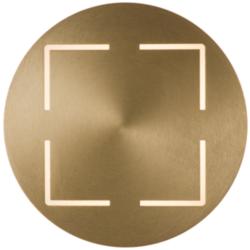 Shield 9.4&quot; Brushed Champagne Wall Mount