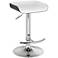 Shift Adjustable Height White and Black Bar Stool
