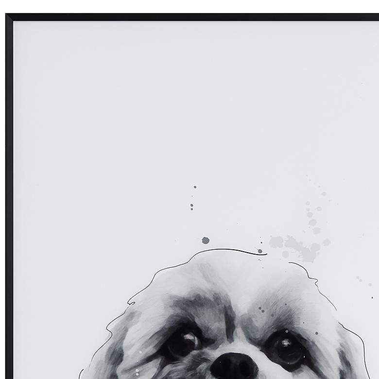 Image 4 Shih-Tzu 24" High Rectangular Framed Glass Wall Art more views