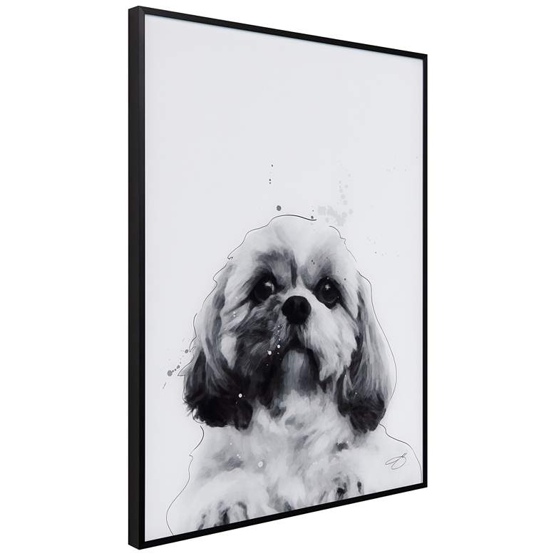 Image 6 Shih-Tzu 24" High Rectangular Framed Glass Wall Art more views