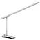 Shilo Silver LED Desk Lamp with USB Charging Port