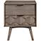 Shimmer 22" Wide Antique Gray Wood Modern Nightstand