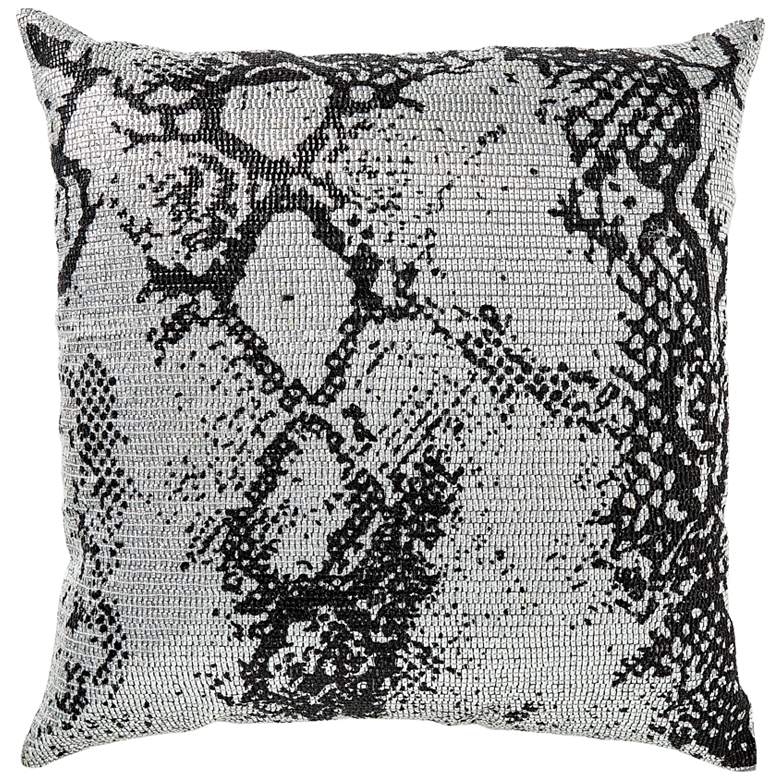 Image 2 Shimmer Snake Skin Silver 20" Square Decorative Throw Pillow
