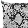 Shimmer Snake Skin Silver 20" Square Decorative Throw Pillow