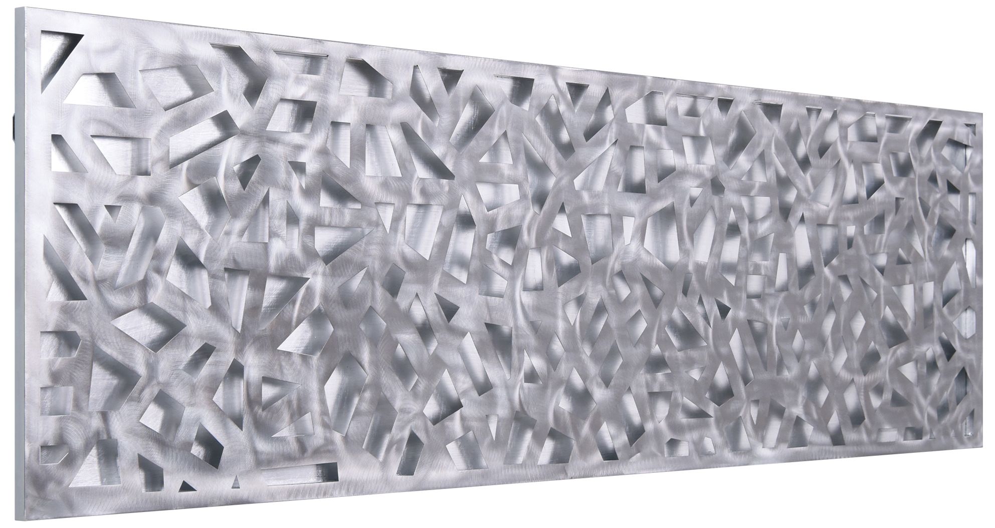 Image 3 Shimmering Cascade 3D Polished Steel Abstract Metal Wall Art more views