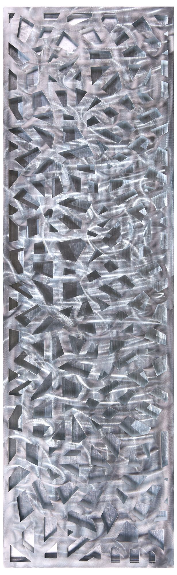 Image 4 Shimmering Cascade 3D Polished Steel Abstract Metal Wall Art more views