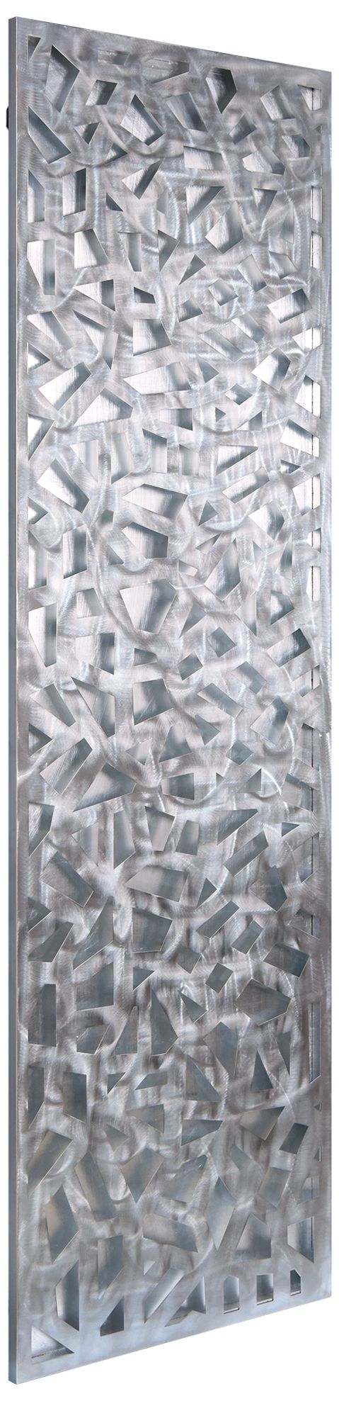 Image 5 Shimmering Cascade 3D Polished Steel Abstract Metal Wall Art more views