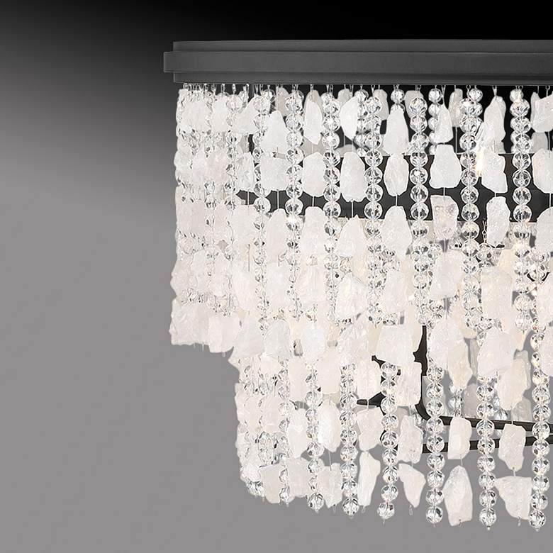 Image 6 Shimmering Elegance 36" Wide Sand Coal 9-Light Chandelier more views