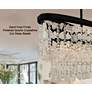 7_Shimmering Elegance 48"W Sand Coal 5-Light Island Chandelier more views