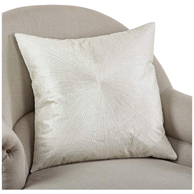 Image 1 Shimmering Starburst Vanilla 20 inch Square Throw Pillow