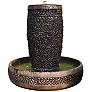 Shimmering Stones 36" Outdoor Bubbler Fountain with Pool