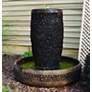 Shimmering Stones 36" Outdoor Bubbler Fountain with Pool