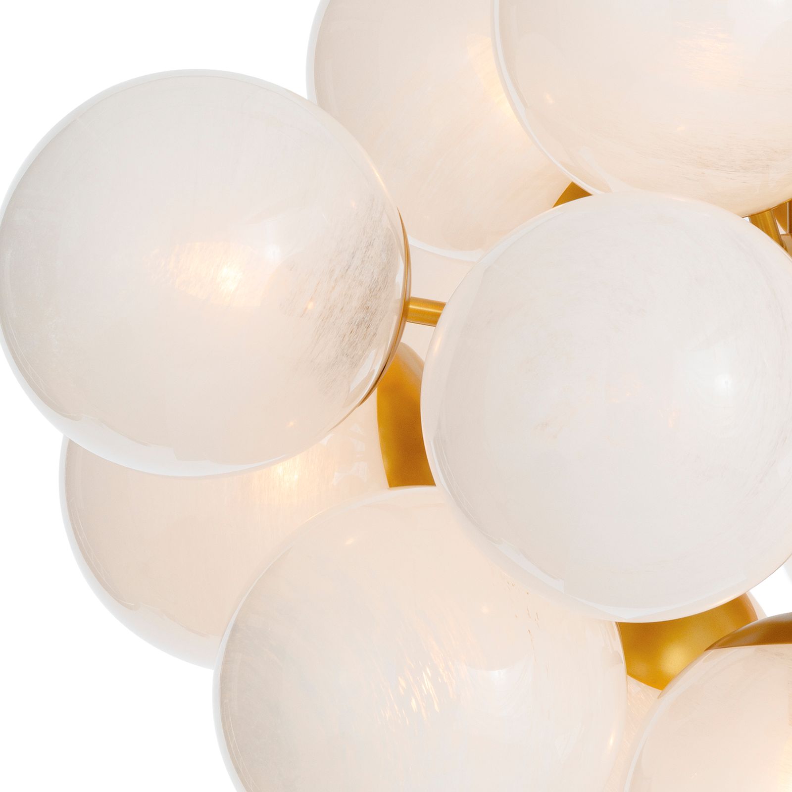 Image 4 Shine Chandelier (Natural Brass with Swirl Glass) more views