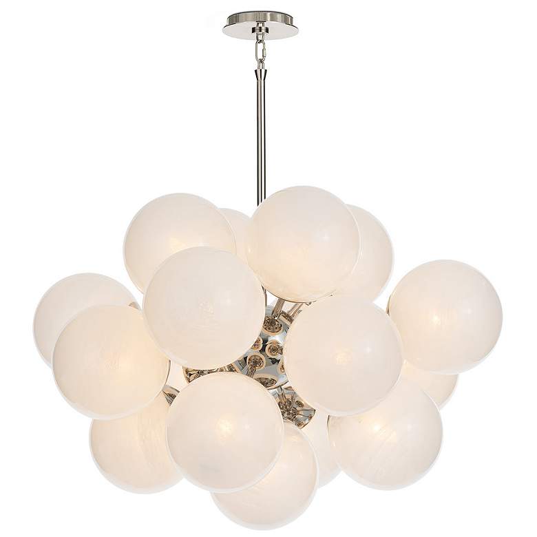 Image 1 Shine Chandelier (Polished Nickel with Swirl Glass)