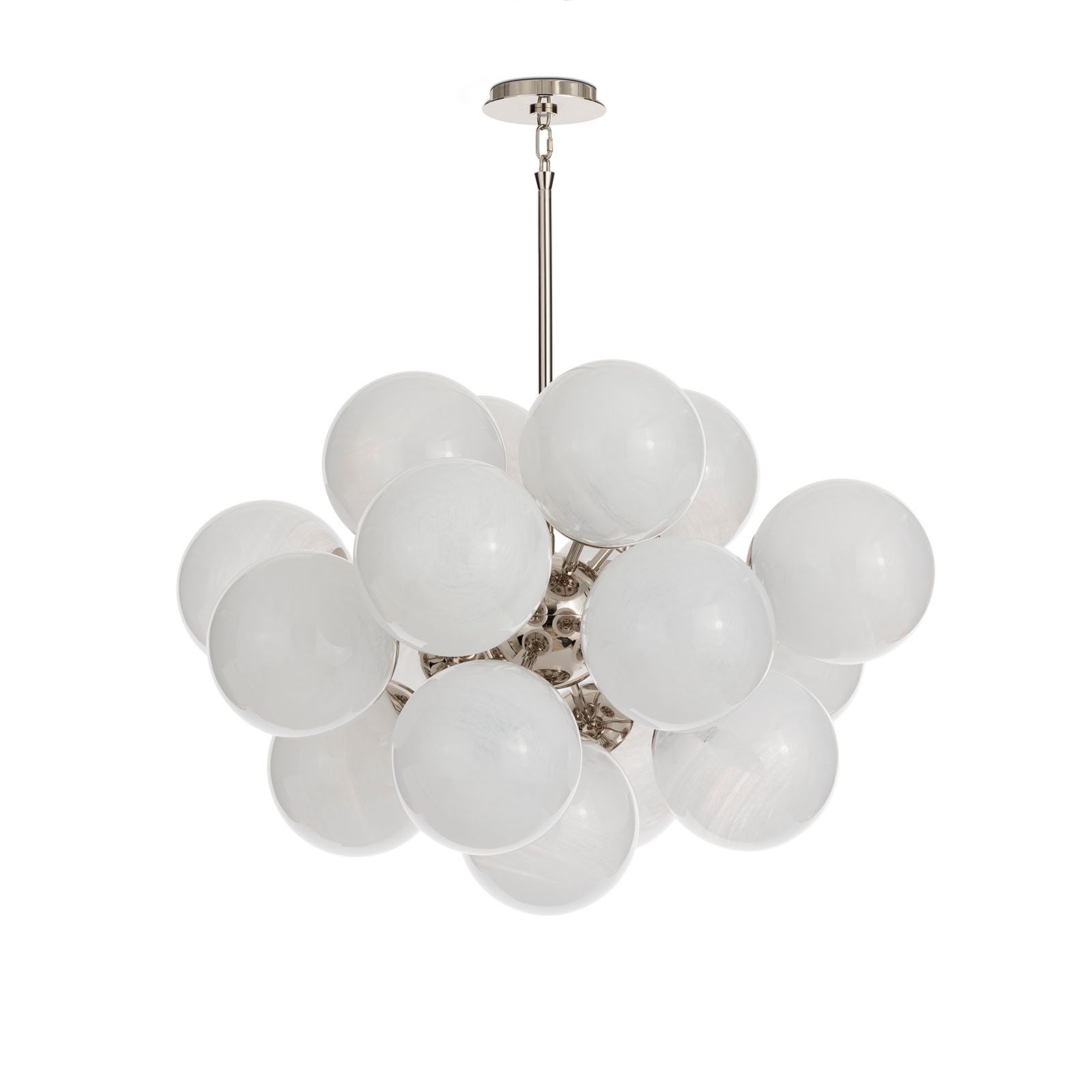 Image 2 Shine Chandelier (Polished Nickel with Swirl Glass) more views