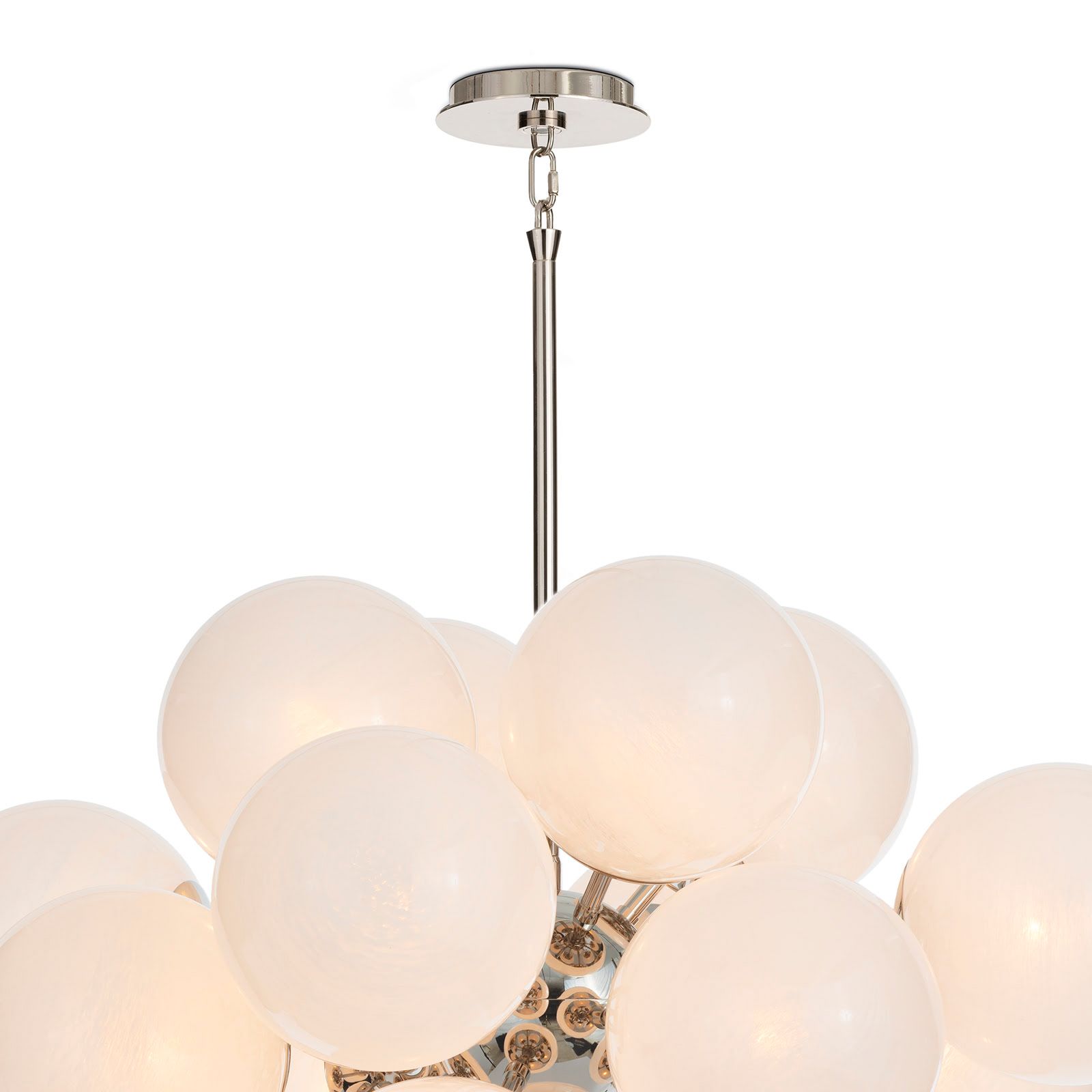 Image 5 Shine Chandelier (Polished Nickel with Swirl Glass) more views