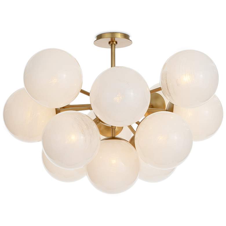 Image 1 Shine Flush Mount (Natural Brass with Swirl Glass)